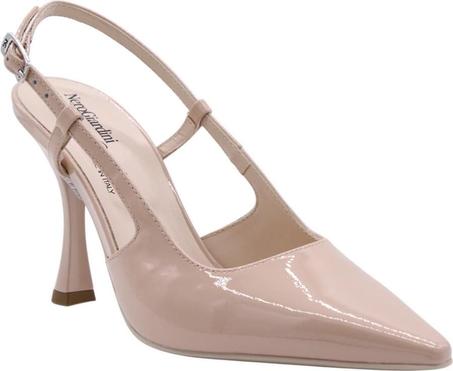 NeroGiardini Powder Leather Heel Shoes 6027 Natural Tit Tpu Fashion Wear Vrouwen