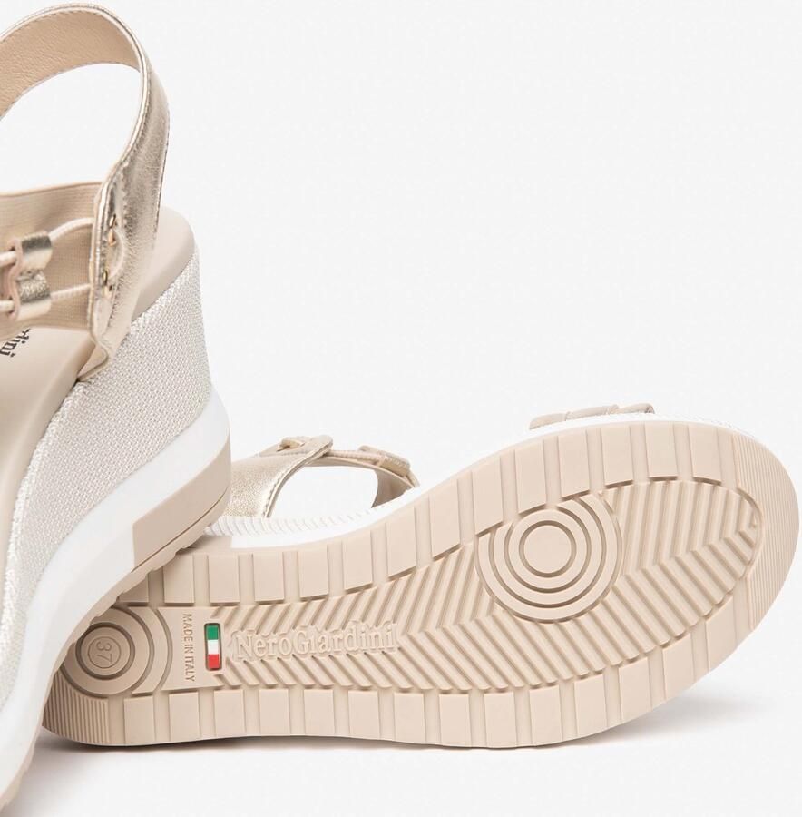 NeroGiardini Sandaal Etoile Sand Elastisch Licht Beige Poli.Milena 7854 Fashion Wear Vrouwen