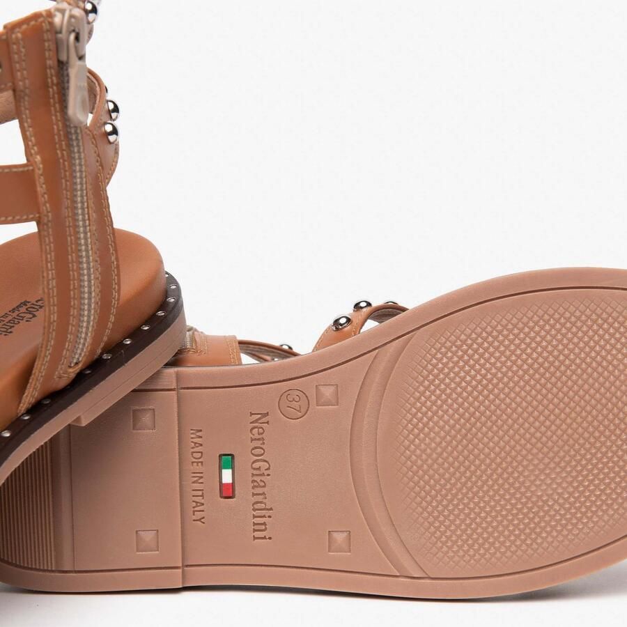 NeroGiardini Sandalen Armenia Tr Teulada 7956 Cognac Fashion Wear Vrouwen