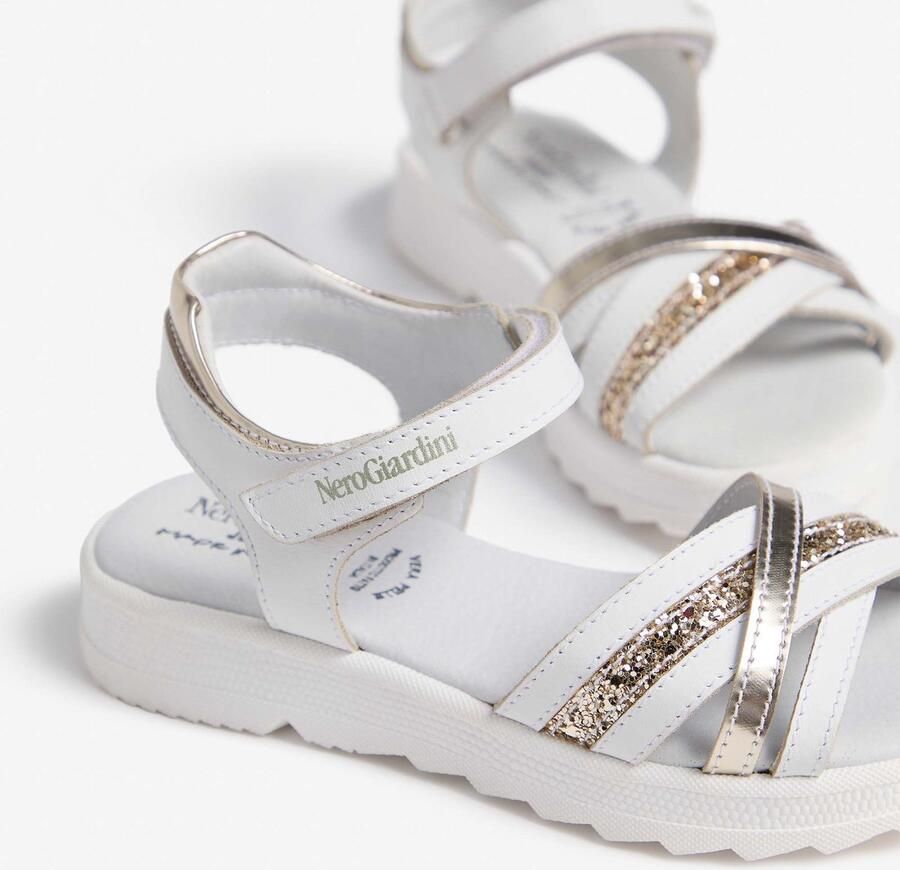 NeroGiardini Sandalen Barolo T.Brill Platin 6074 T.Glitter Gr.910 514 T Fashion Wear Kinderen