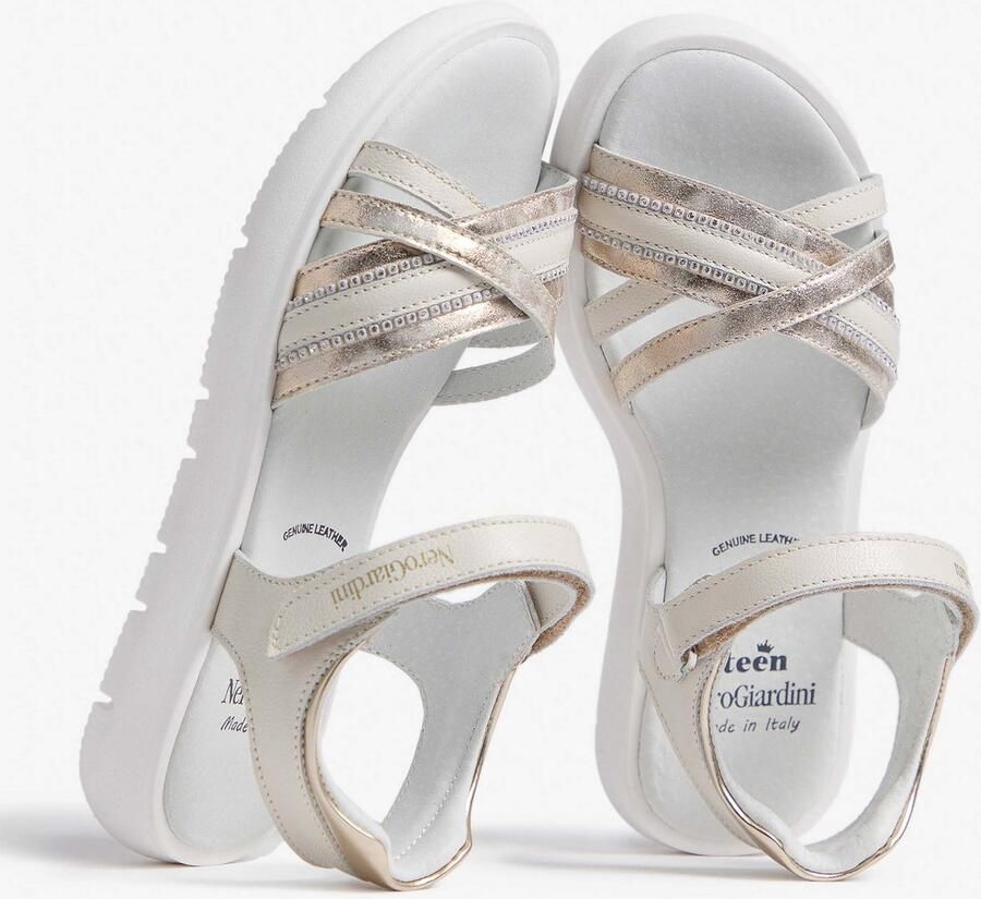 NeroGiardini Sandalen Perseo T.Seoul 1 Platino T.Brill 6074 Tr N Fashion Wear Kinderen - Foto 2