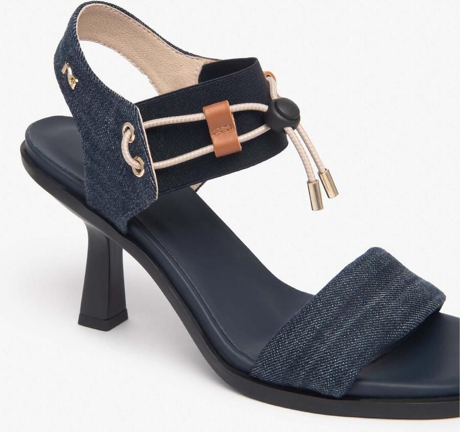 NeroGiardini Sandalen T.Tinto 9 Elastisch Blauw Armenia Cognac Tr Enna Zwart Fashion Wear Vrouwen