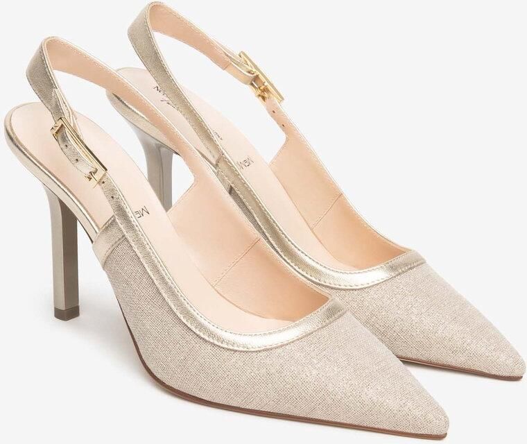 NeroGiardini Schoenen Met Hak T.Lino Lurex 06 Beig Etoile Miele Tpu Sia Naturale Fashion Wear Vrouwen