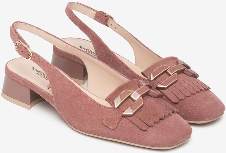 NeroGiardini Schoenen Met Hak Velour Rosa Tpu Genk Obera Natur Fashion Wear Vrouwen