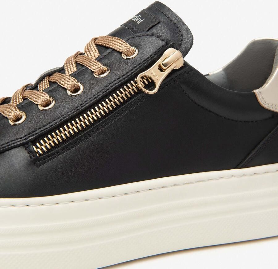 NeroGiardini Sneaker Black Glove T.Brill Platino 6074 Pu.Monod.Capraia Streetwear Vrouwen