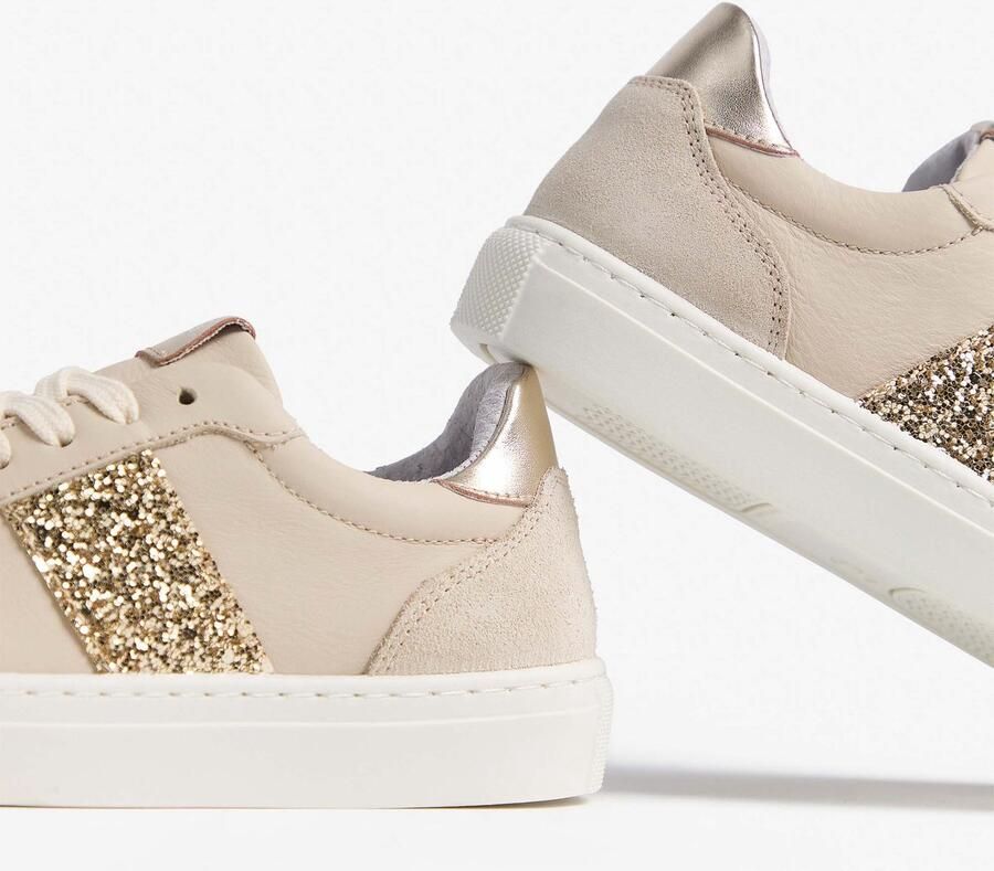 NeroGiardini Sneaker Cr.Vesuvio Frost Scilla Cosmic Latte T.Glitter Top Fashion Wear Kinderen