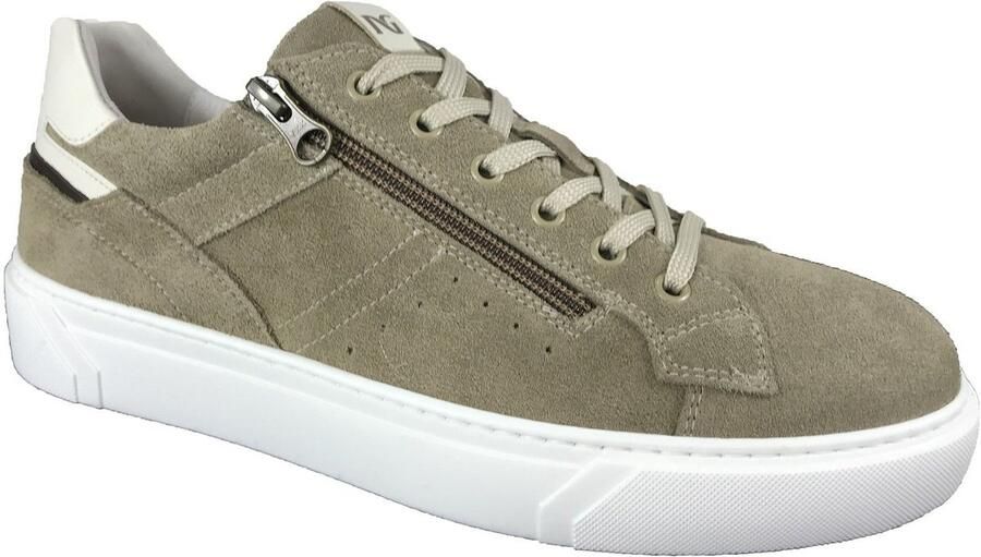 NeroGiardini 01131 taupe herensneaker voor steunzolen met rits Bonne Shoe