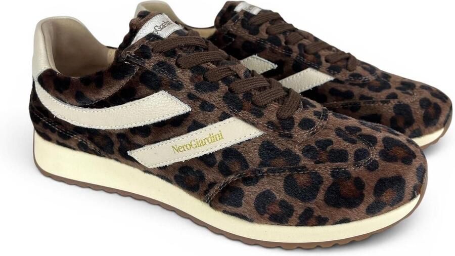 NeroGiardini Sneaker T.Bert Dis.625 Koffie Dollarino Beige Tr Este 9790 Fashion Wear Vrouwen