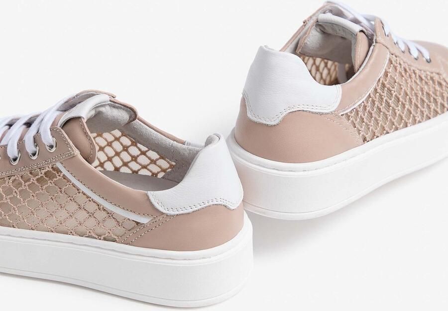 NeroGiardini Sneaker Nappa Pandora T.Palladium Net Rosa Perseo Bianco T Fashion Wear Kinderen