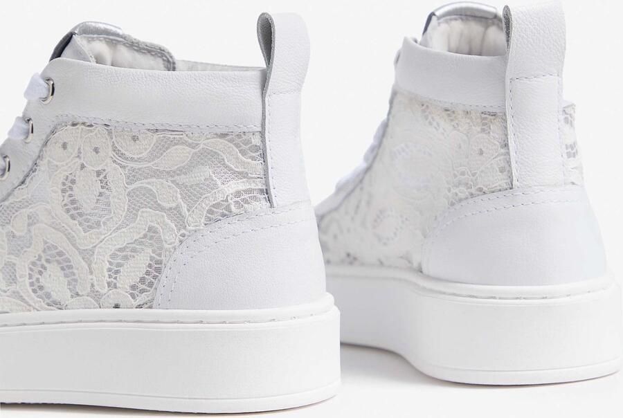 NeroGiardini Sneaker Perseo T.Pizzo Macrame' 2 B Etoile Zilver Tr Deli Fashion Wear Kinderen