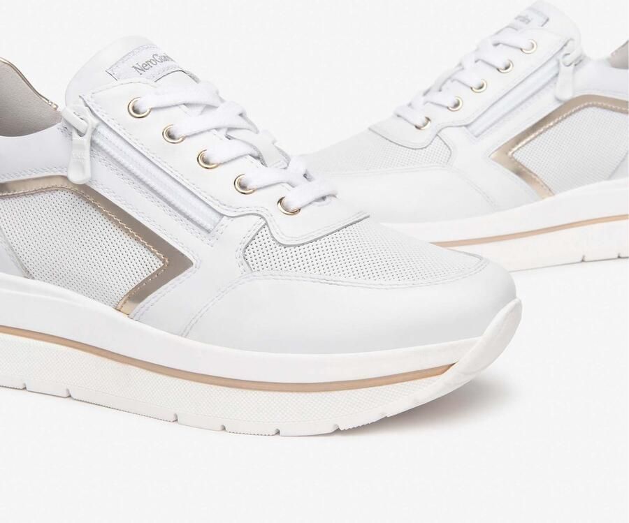 NeroGiardini Sneaker Skipper T.Brill Platino 6074 Tr Corvar Fashion Wear Vrouwen