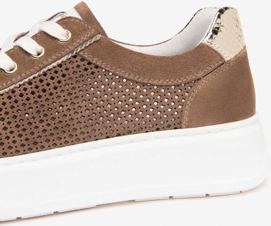 NeroGiardini Sneaker Velour Blade Platino T.Brill 6074 T Fashion Wear Vrouwen