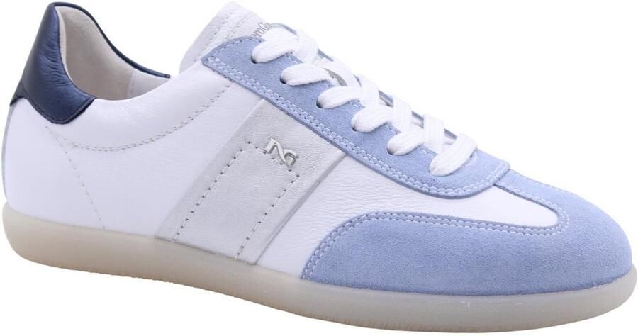 NeroGiardini Sneaker Velour Cile Bianco Etoile Argento Nettuno Oceano Fashion Wear Vrouwen