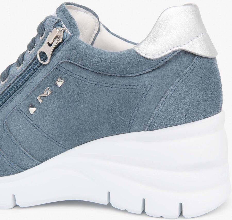 NeroGiardini Sneaker Velour Etoile Argento Eva Agosta 8769 004 Fashion Wear Vrouwen