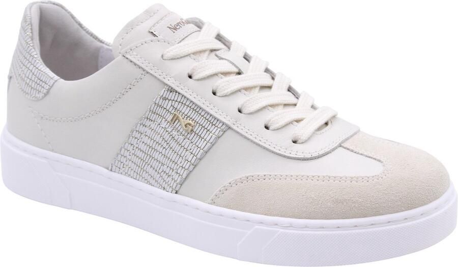 NeroGiardini Sneaker Velour Velvet Osso 0100 Stampa Tejus Oro Bia Tr Ma Fashion Wear Vrouwen