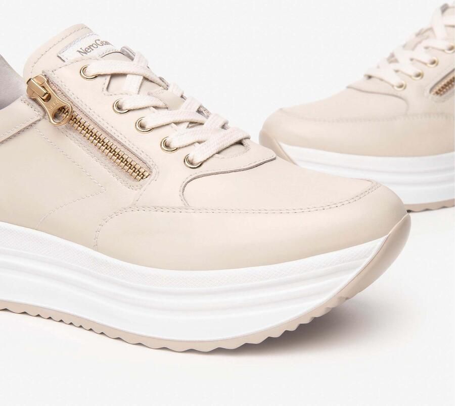 NeroGiardini Sneaker Velvet 1039 Pu.Evora B16495 Bian Fashion Wear Vrouwen