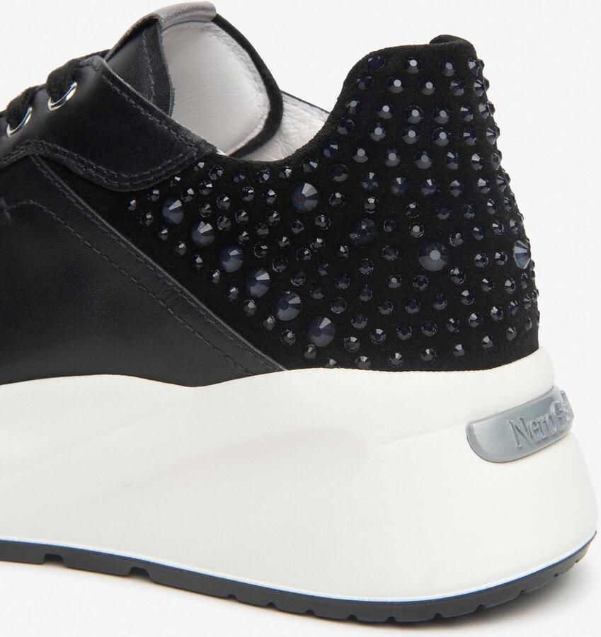 NeroGiardini Sneakers Handschoen Velour Oxigen Grijs Pu.Bidens.Diba B1724 Fashion Wear Vrouwen