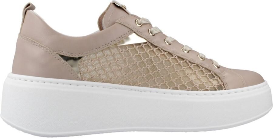 NeroGiardini Sneakers Nappa Pandora T.Palladium Net Rosa T.Brill Platino Fashion Wear Vrouwen
