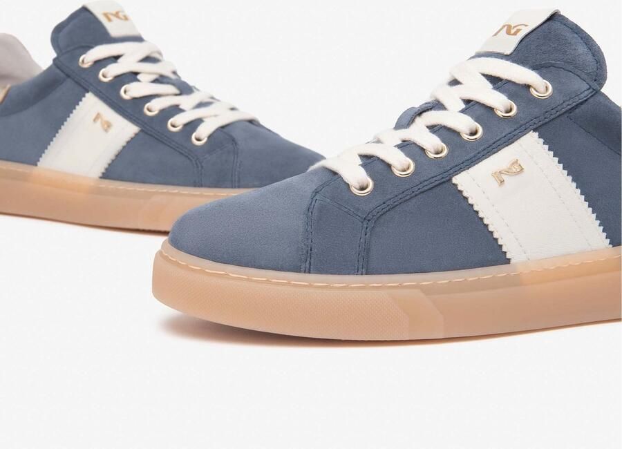 NeroGiardini Sneakers Velour Velvet Bone 0100 Etoile Honey Tr Malaga 107 Fashion Wear Vrouwen