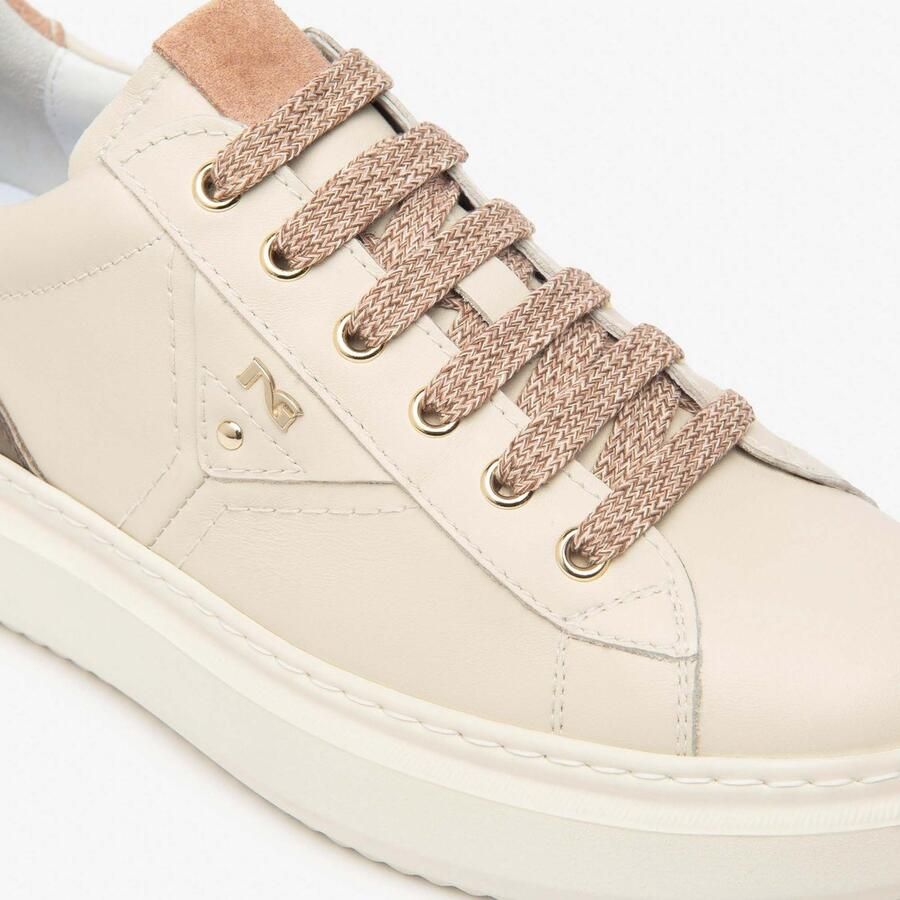 NeroGiardini Sneakers Velvet 1039 Bagoya Brown T.Glitter Gr.Top Sab Velo Streetwear Vrouwen
