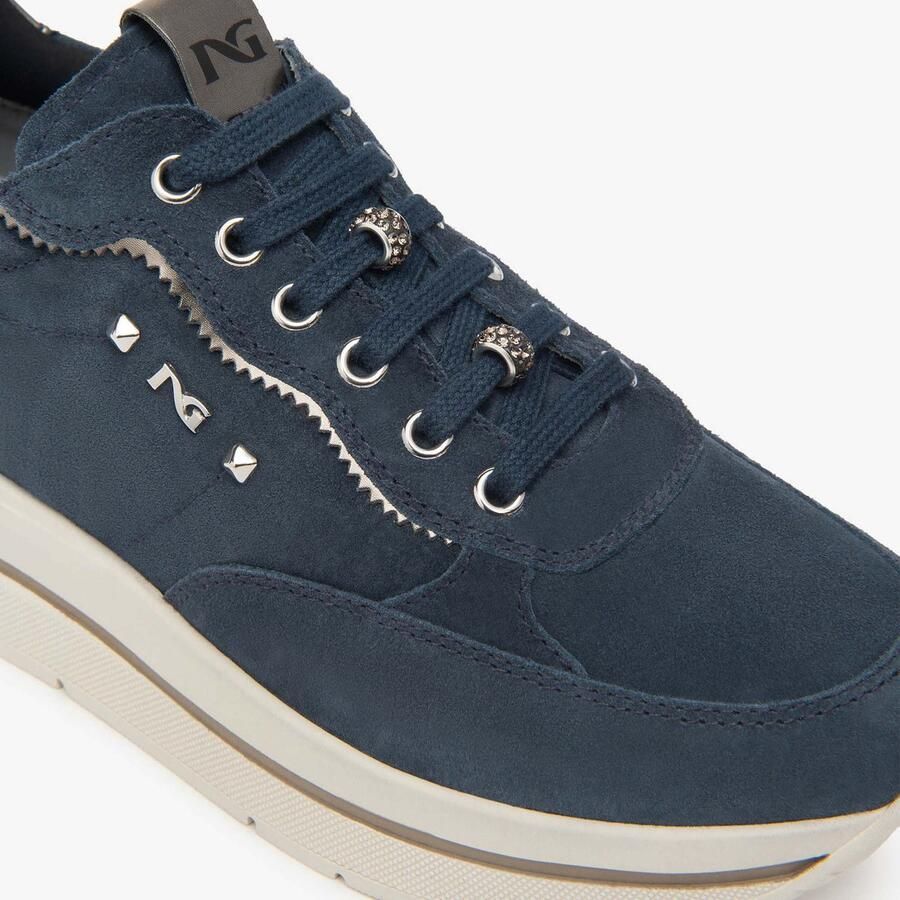 NeroGiardini Velour 225 T.Brill Antracite Tr Corvara Kennedy L Sneaker Fashion Wear Vrouwen