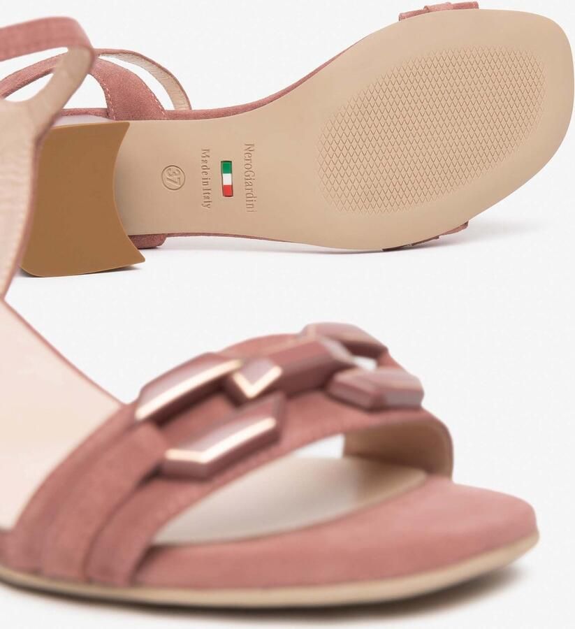 NeroGiardini Velour Rosa Tpu Fen Naturale Sandalen Fashion Wear Vrouwen