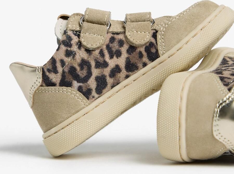 NeroGiardini Velours Perseo Bone Sneakers T.Aida Leo Wit+Ir T.Brill Pl Fashion Wear Kinderen