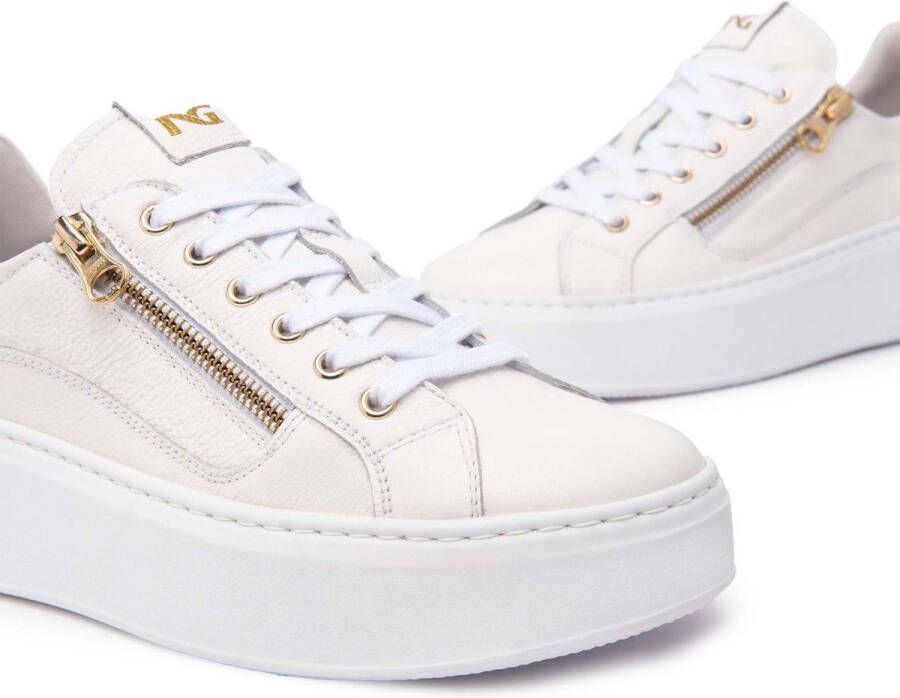 NeroGiardini Sneaker Dollarino Wit T.Glitter Gr.910 514 Pu.Guatemala Streetwear Vrouwen