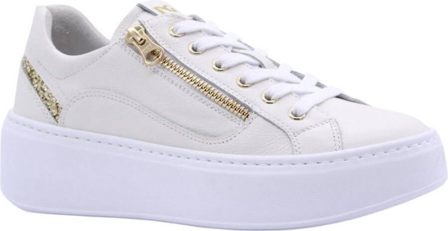 NeroGiardini Sneaker Dollarino Wit T.Glitter Gr.910 514 Pu.Guatemala Streetwear Vrouwen