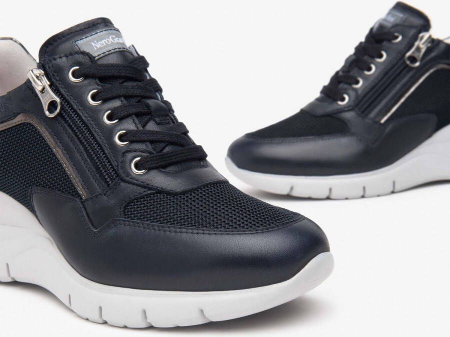 NeroGiardini Sneakers Premium T.Wave Notte 510 Grace Grijs T.Brill An Streetwear Vrouwen