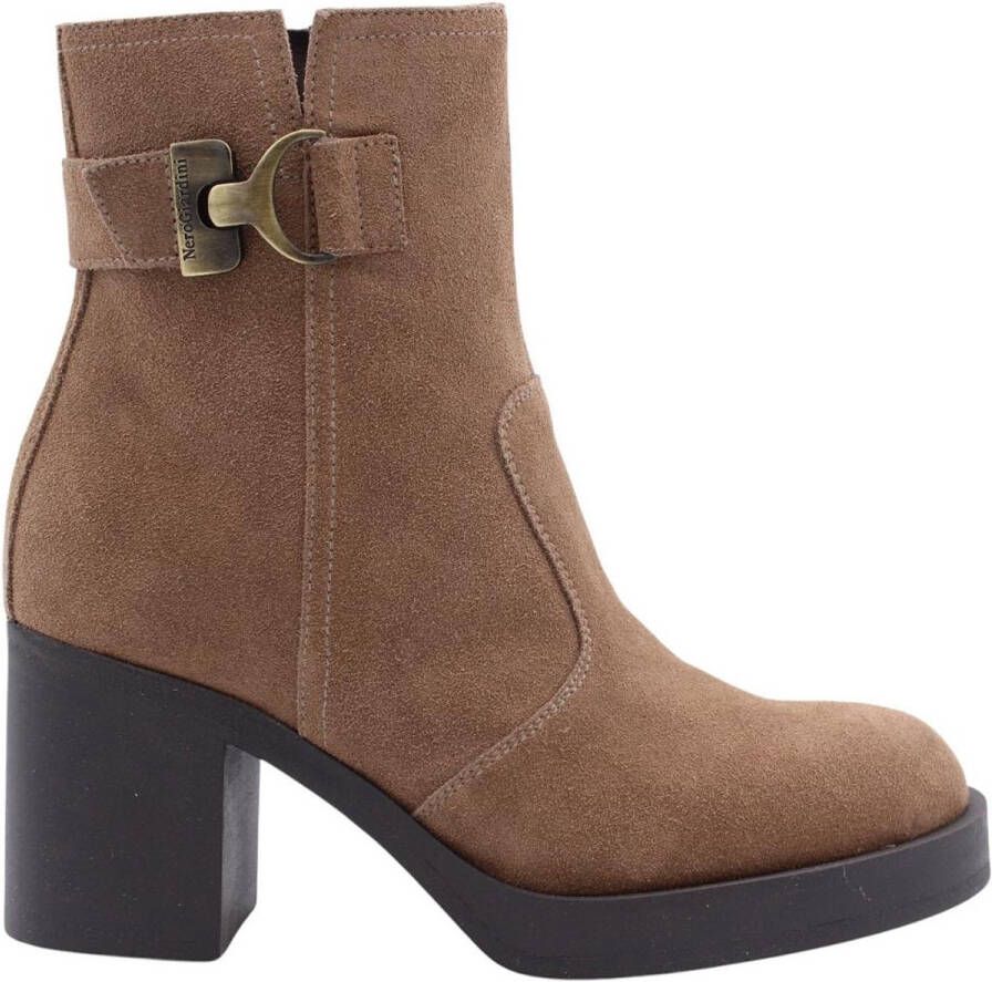 NeroGiardini Lage Sneakers Velour T.Curly 13 T.Brill Platino 6074 T.Crom To
