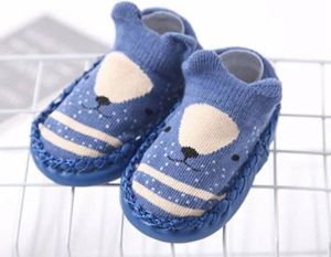 New Age Devi Anti-Slip Baby Schoentjes Loopsokjes & Slofjes Zachte Bodem Katoen Blauw