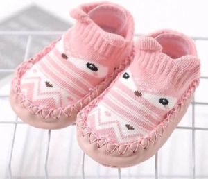 New Age Devi Roze Baby Schoentjes Loopsokjes & Slofjes Zachte Bodem & Anti-Slip Katoen