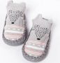New Age Devi Zacht & Veilig: Baby Schoentjes Sokjes Sloffen Anti-Slip Grijs - Thumbnail 1