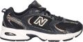 New Balance Lace-Up Suede and Fabric Sneakers Wo Black - Zwart