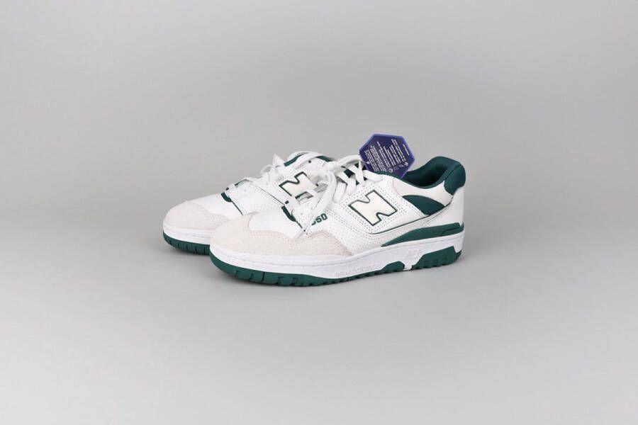 New Balance Vintage Teal Basketbal-geïnspireerde Leren Sneakers White Heren