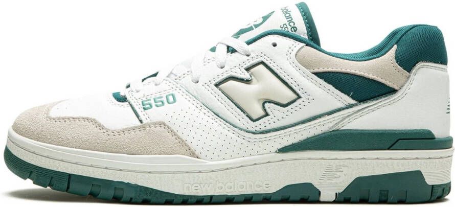 New Balance Vintage Teal Basketbal-geïnspireerde Leren Sneakers White Heren