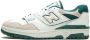 New Balance Vintage Teal Basketbal-geïnspireerde Leren Sneakers White Heren - Thumbnail 7