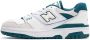 New Balance Vintage Teal Basketbal-geïnspireerde Leren Sneakers White Heren - Thumbnail 1