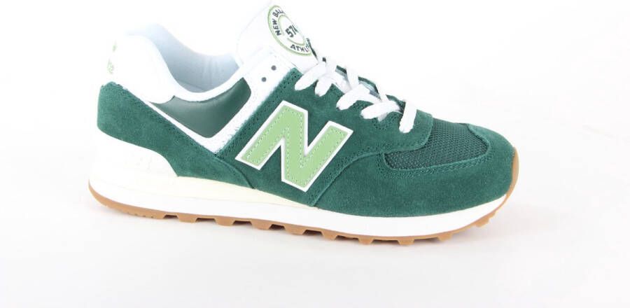 New Balance Donkergroene suède 574 sneakers Groen Heren