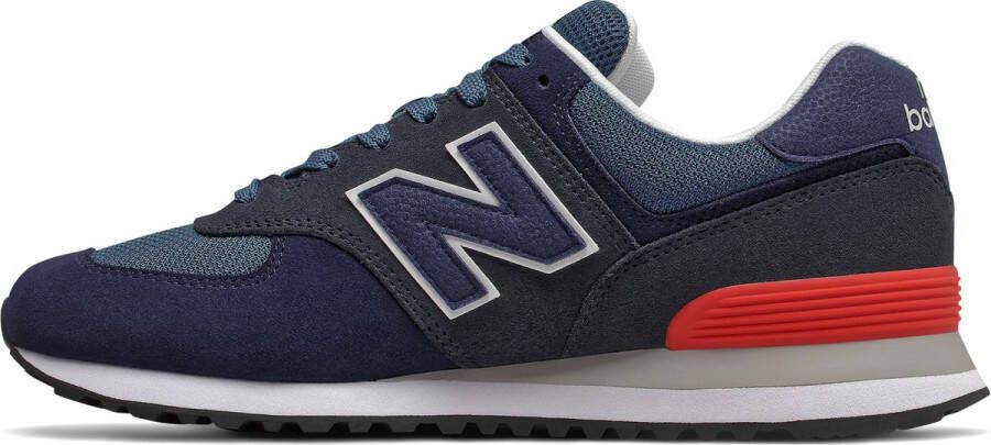 New Balance Classic 574 Heren Sneakers Sportschoenen schoenen Navy Blauw ML574EAE - Foto 2