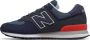 New Balance Classic 574 Heren Sneakers Sportschoenen schoenen Navy Blauw ML574EAE - Thumbnail 2