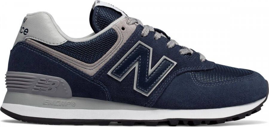New Balance 574 suède sneakers doknerblauw grijs