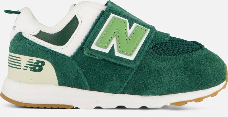 New Balance 574 sneakers donkergroen lichtgroen wit Jongens Meisjes Suede 18 5