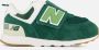 New Balance 574 sneakers donkergroen lichtgroen wit Suede 23 5 - Thumbnail 6