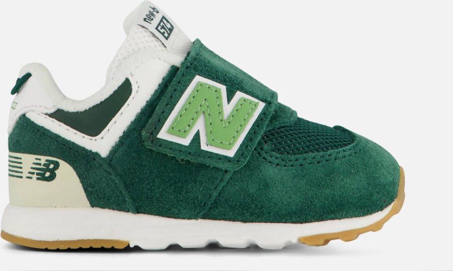 New Balance 574 sneakers donkergroen lichtgroen wit Suede 23 5