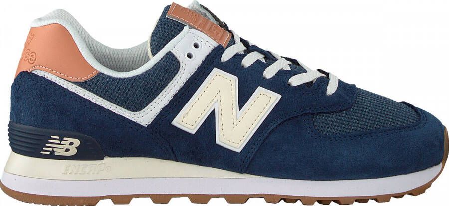 New Balance 574 suede sneakers zwart zilver