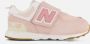 New Balance 574 sneakers roze wit Jongens Meisjes Suede Meerkleurig 21 5 - Thumbnail 2