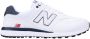 New Balance Golf New Balance 574 Greens V2 Golfschoen Voor Heren Wit Blauw - Thumbnail 1