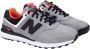 New Balance Golf New Balance 574 Greens V2 Golfschoen Voor Heren Grijs Zwart - Thumbnail 1